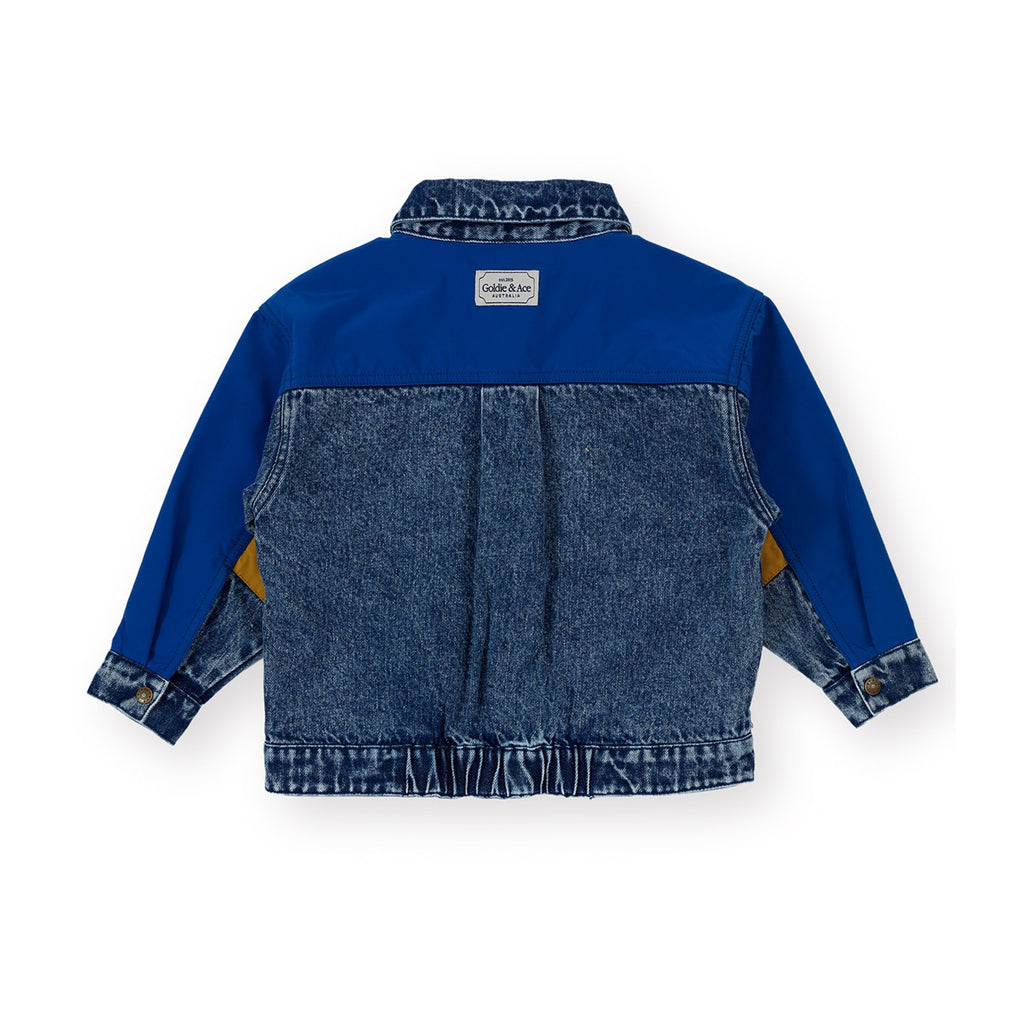 Colour Block Vintage Denim Jacket