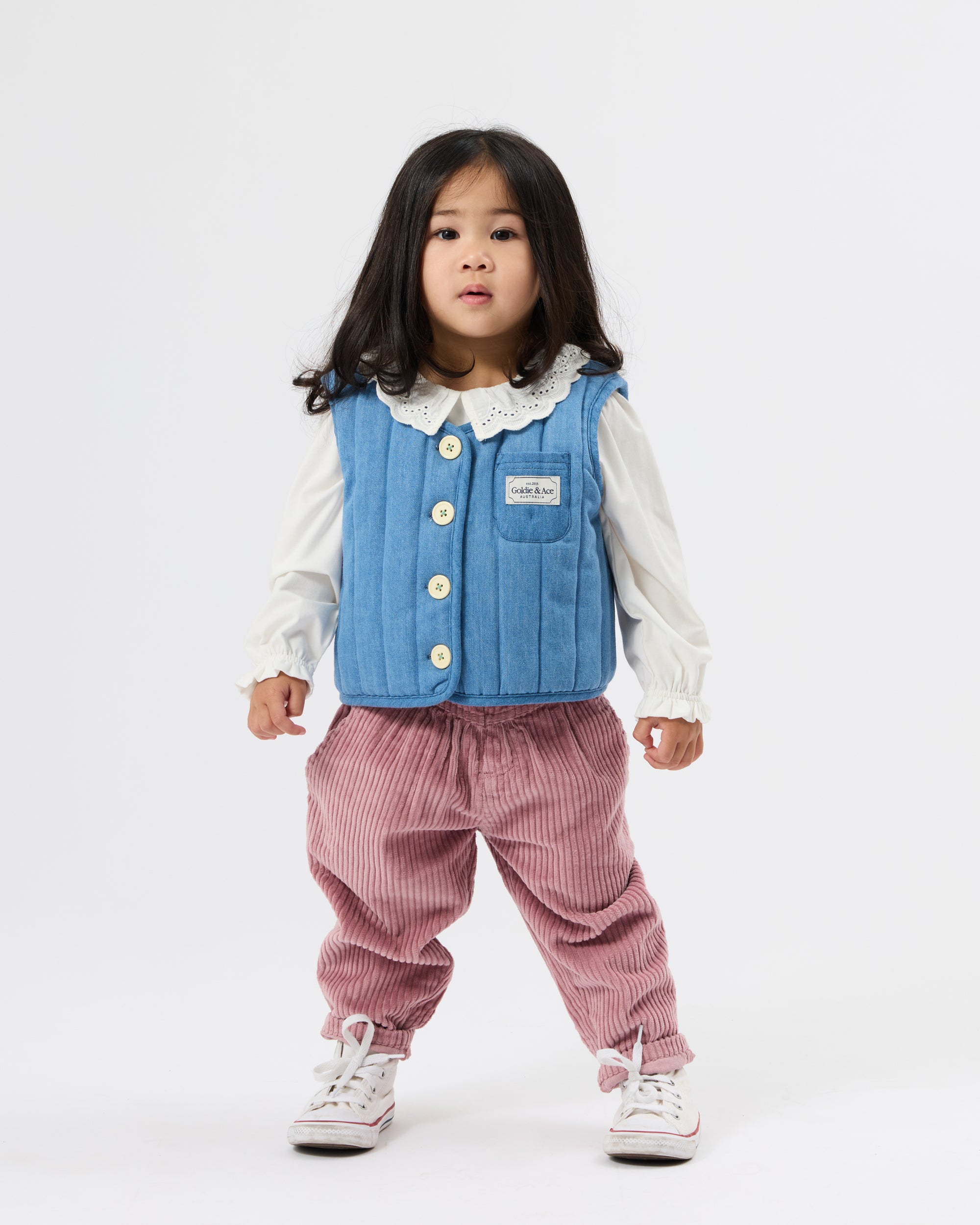 Reversible Chambray Button Vest
