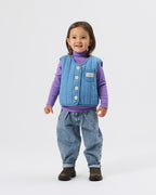 Reversible Chambray Button Vest