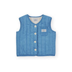 Reversible Chambray Button Vest