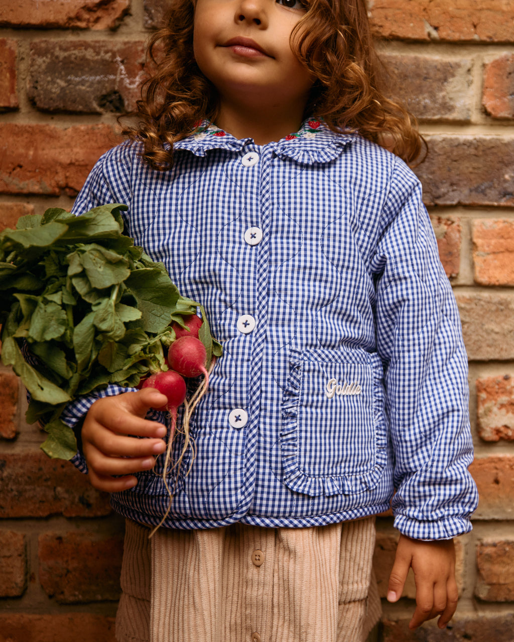Wild Strawberry Gingham Padded Jacket