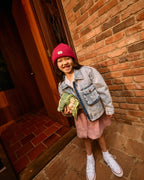 Corduroy Pocket Skirt Dusty Pink