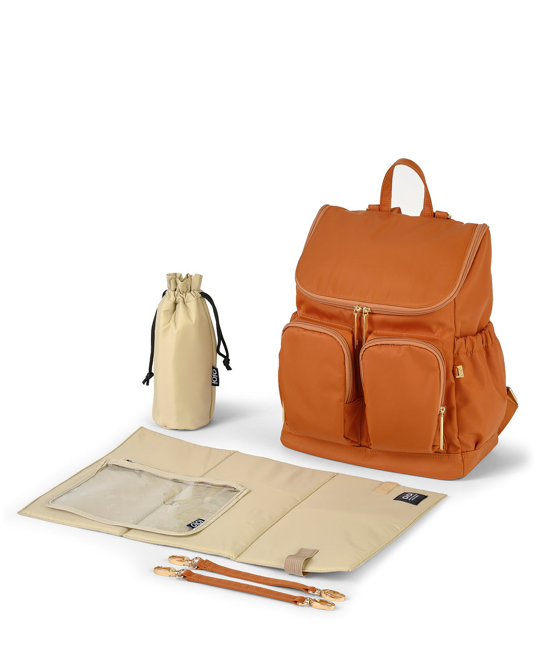 OiOi Nappy Backpack - Nylon Ochre/Gold