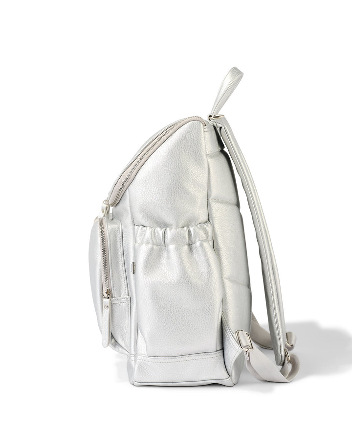 OiOi Nappy Backpack - Silver Dimple