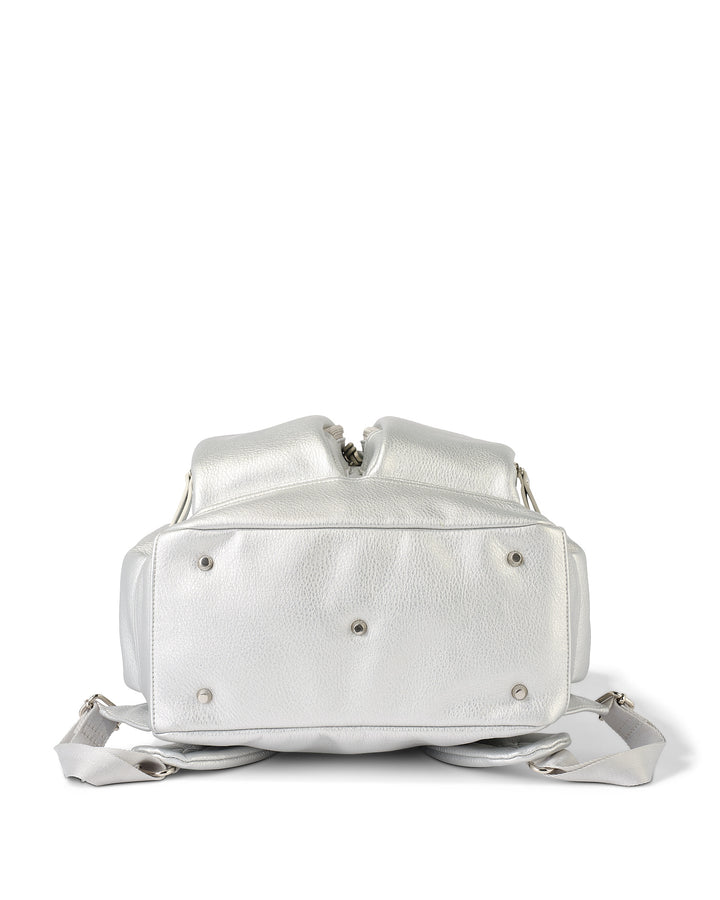OiOi Nappy Backpack - Silver Dimple
