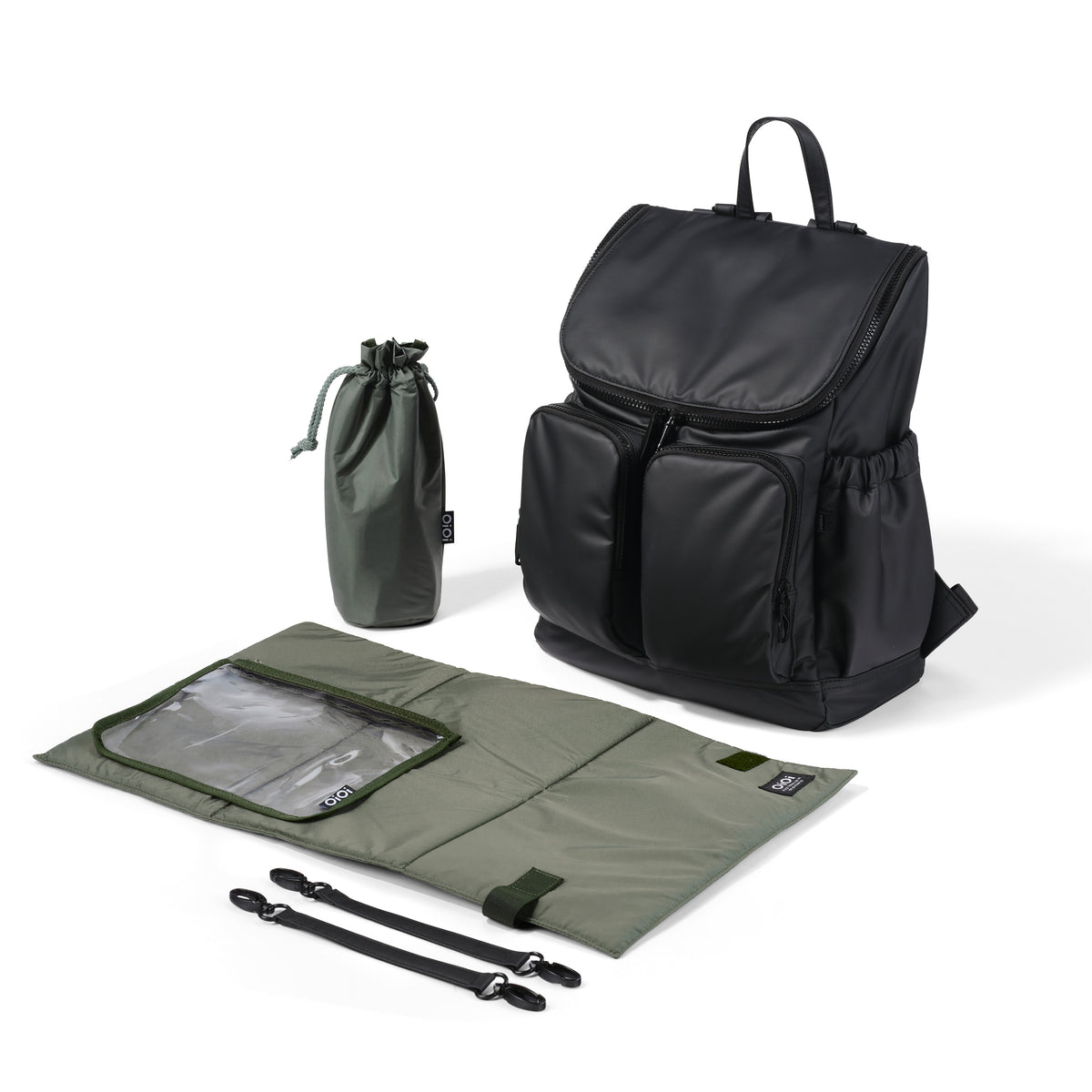 Nappy Backpack - Black Weatherproof