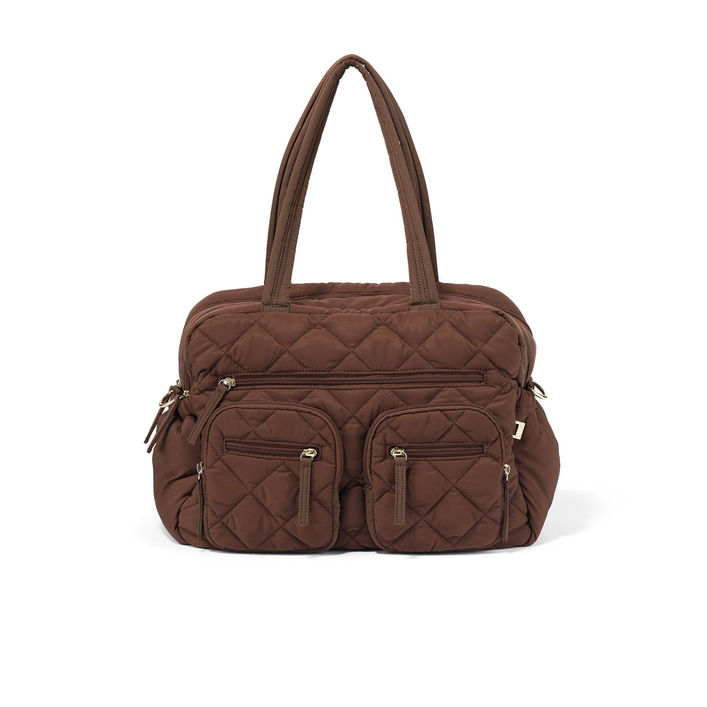 Carry All Nappy Bag - Puffy Chocolate Quilt