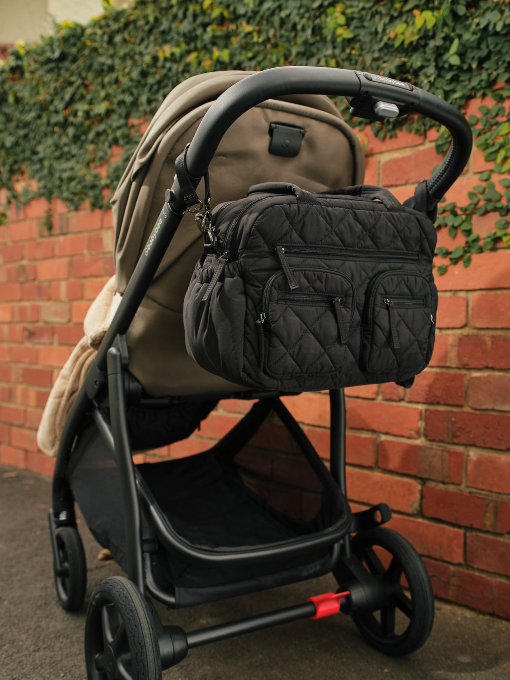 Carry All Nappy Bag - Puffy Black Quilt