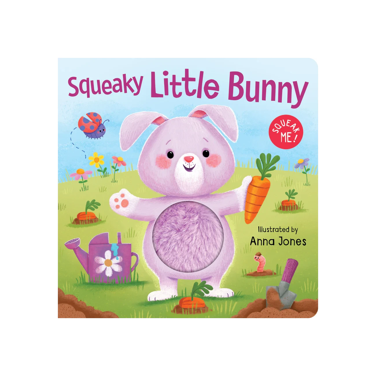 Squeaky Plush Board Book - Squeaky Little Bunny