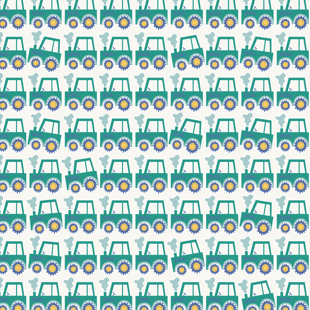 Greeting Card - Tractors