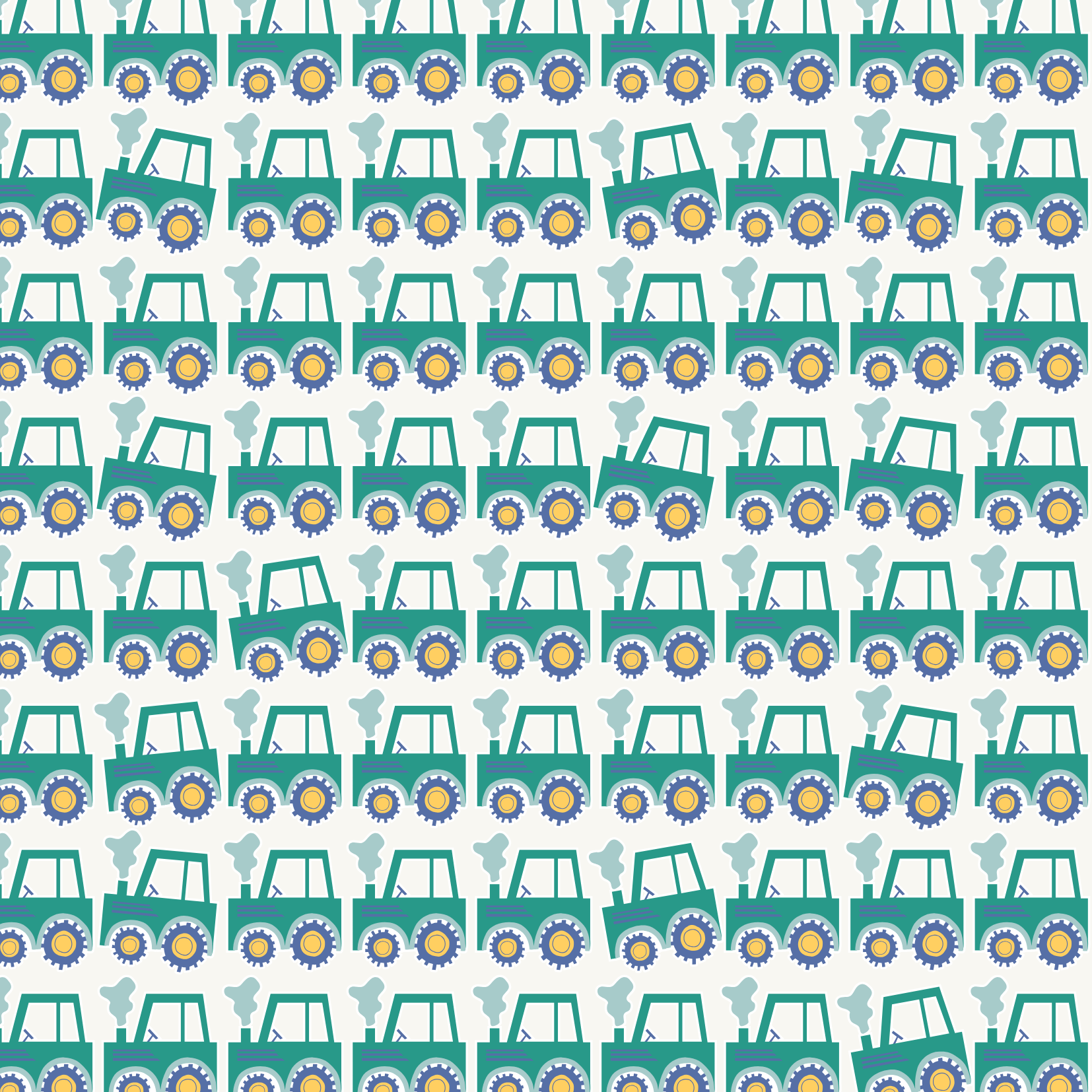 Greeting Card - Tractors