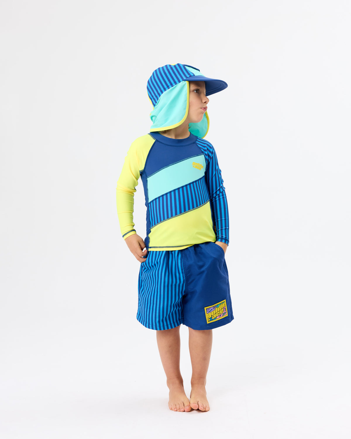 Stripe Panel Board Shorts