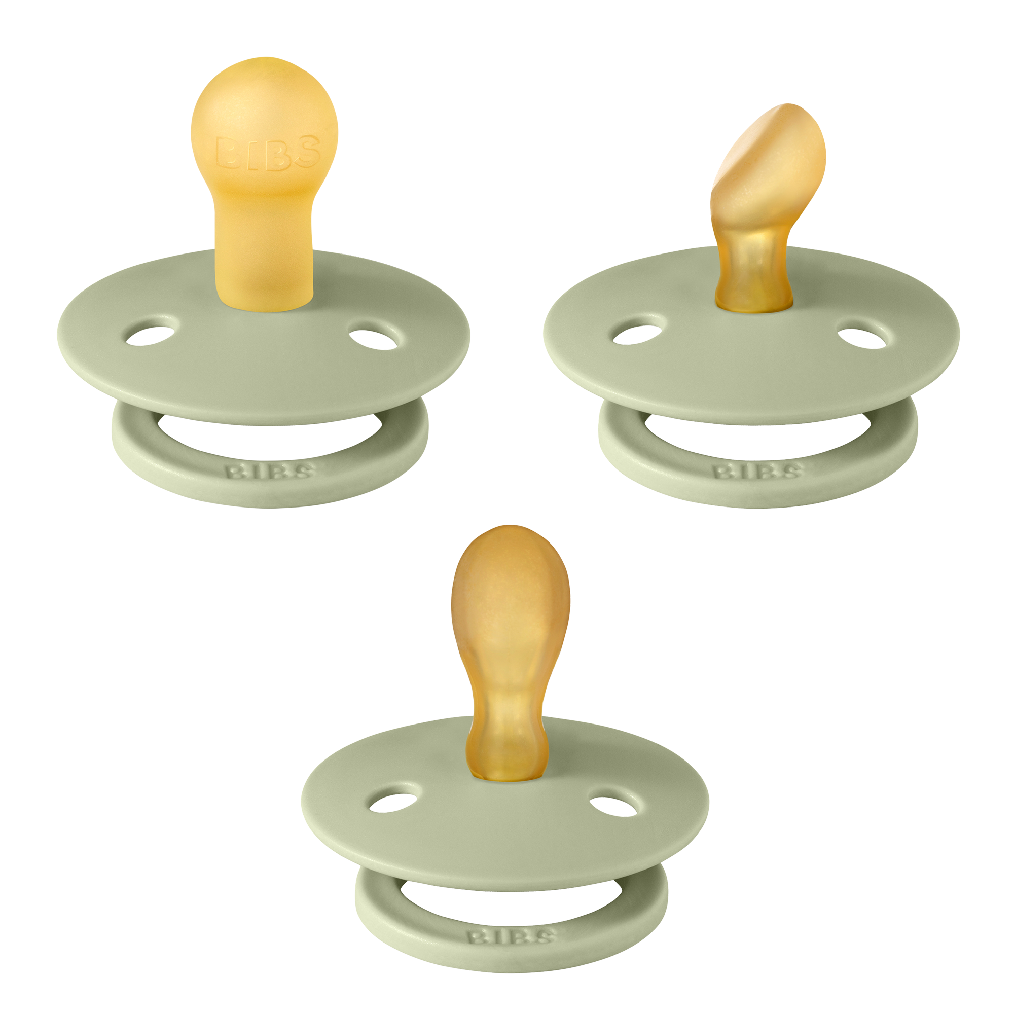 BIBS Colour Pacifier Try-It 3 Pack - Sage
