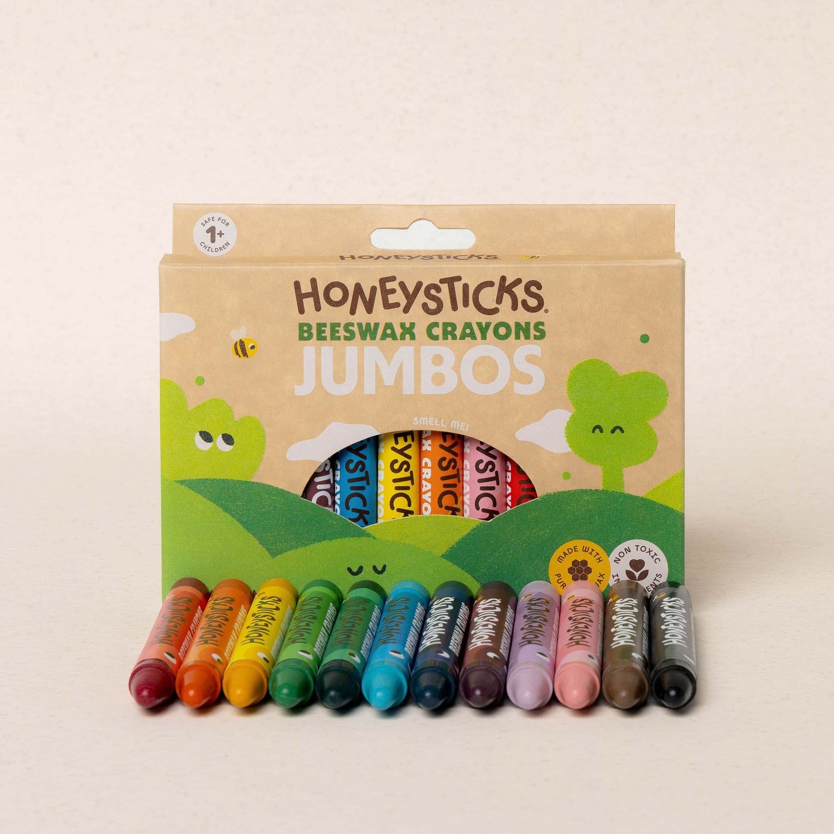 Honeysticks Beeswax Crayons Jumbos - 12 pack