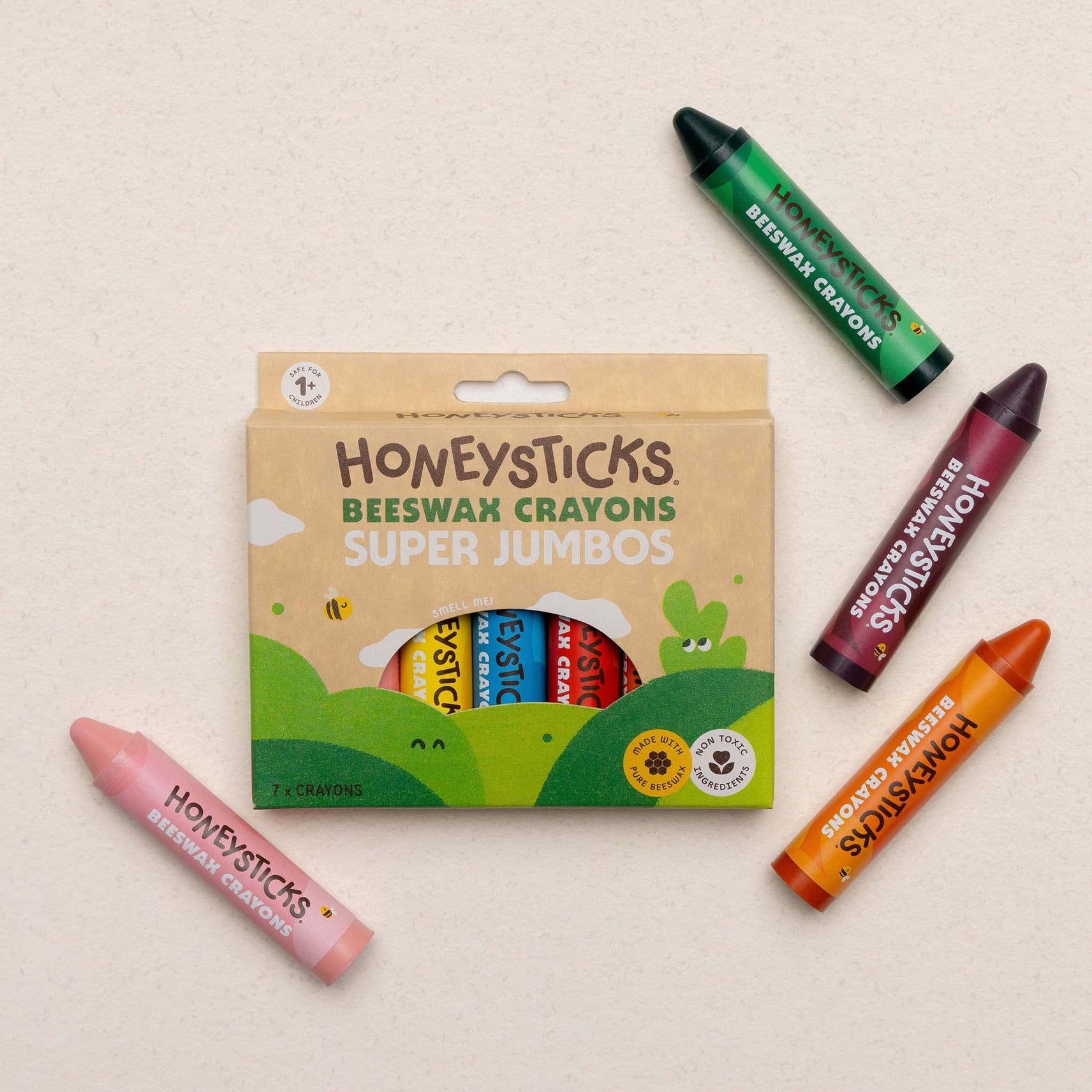 Honeysticks Beeswax Crayons Super Jumbos - 7 pack