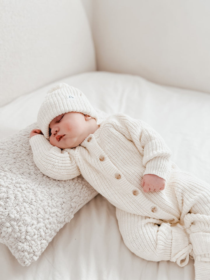Ziggy Lou - Classic Knit Romper | Coconut