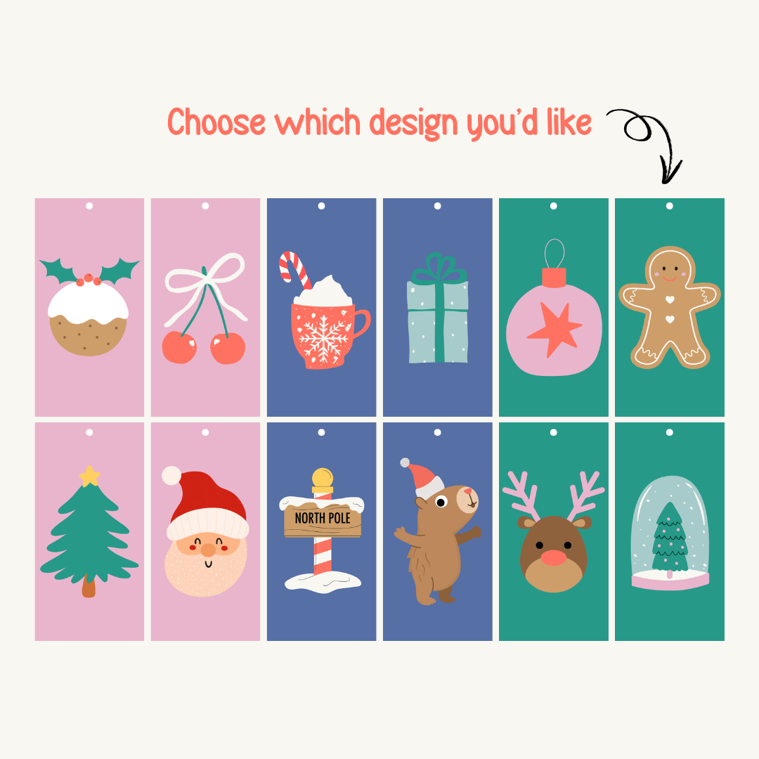 Daisy & Hen Exclusive Luxe Linen Christmas Gift Tags - 6pk Single Design