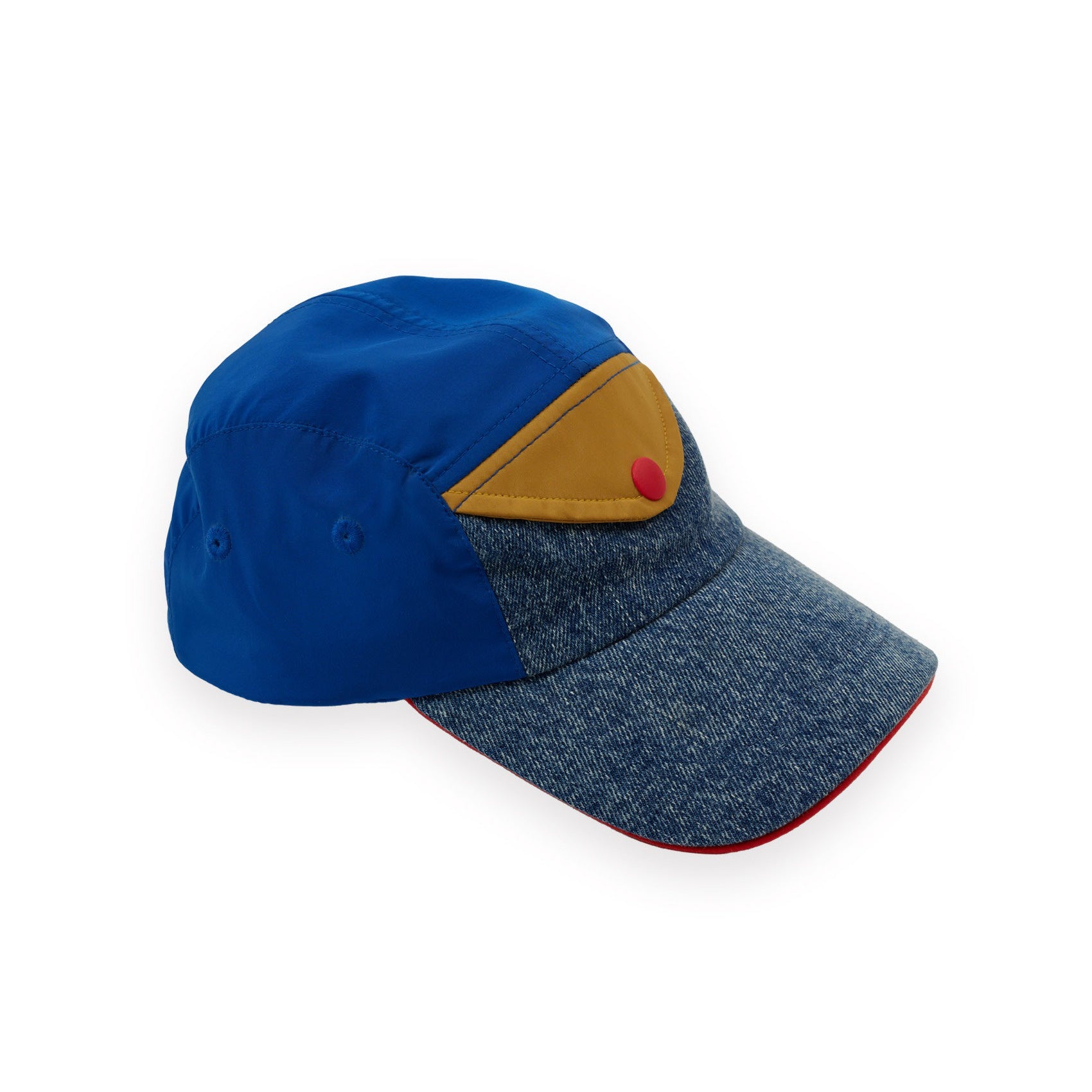 Colour Block Vintage Denim Cap