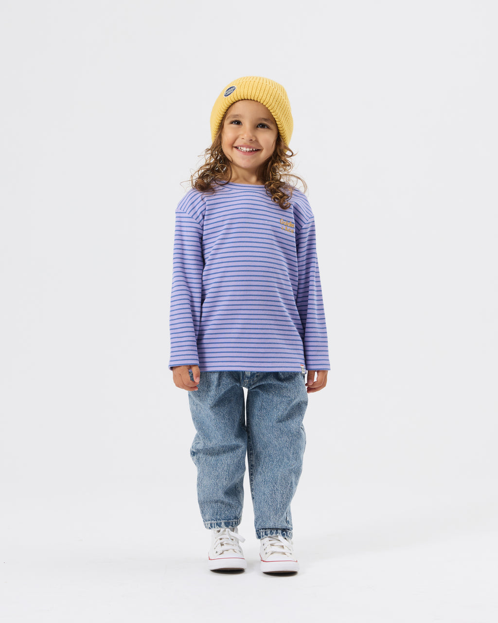 Essential Stripe Rib Top Purple