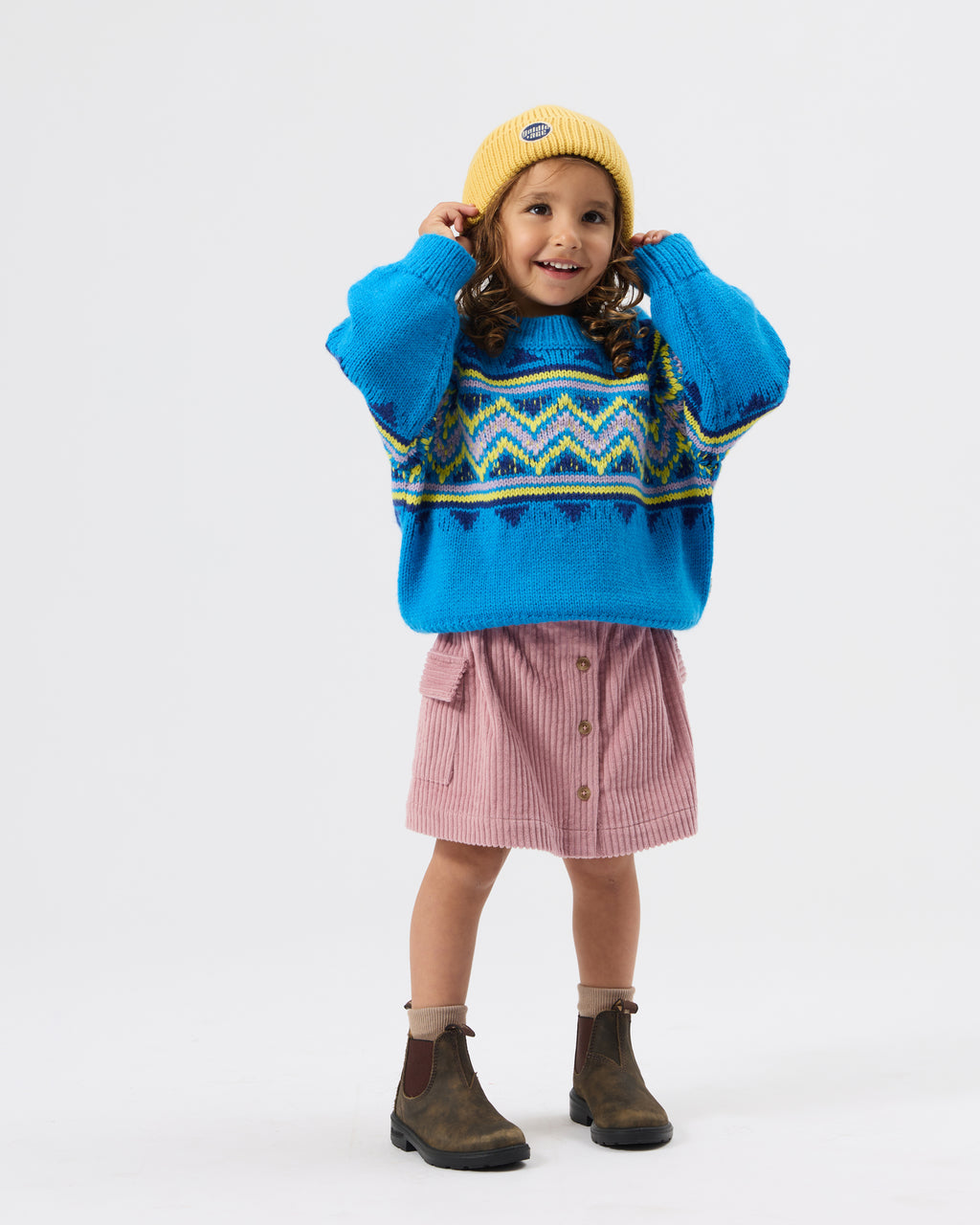 Corduroy Pocket Skirt Dusty Pink