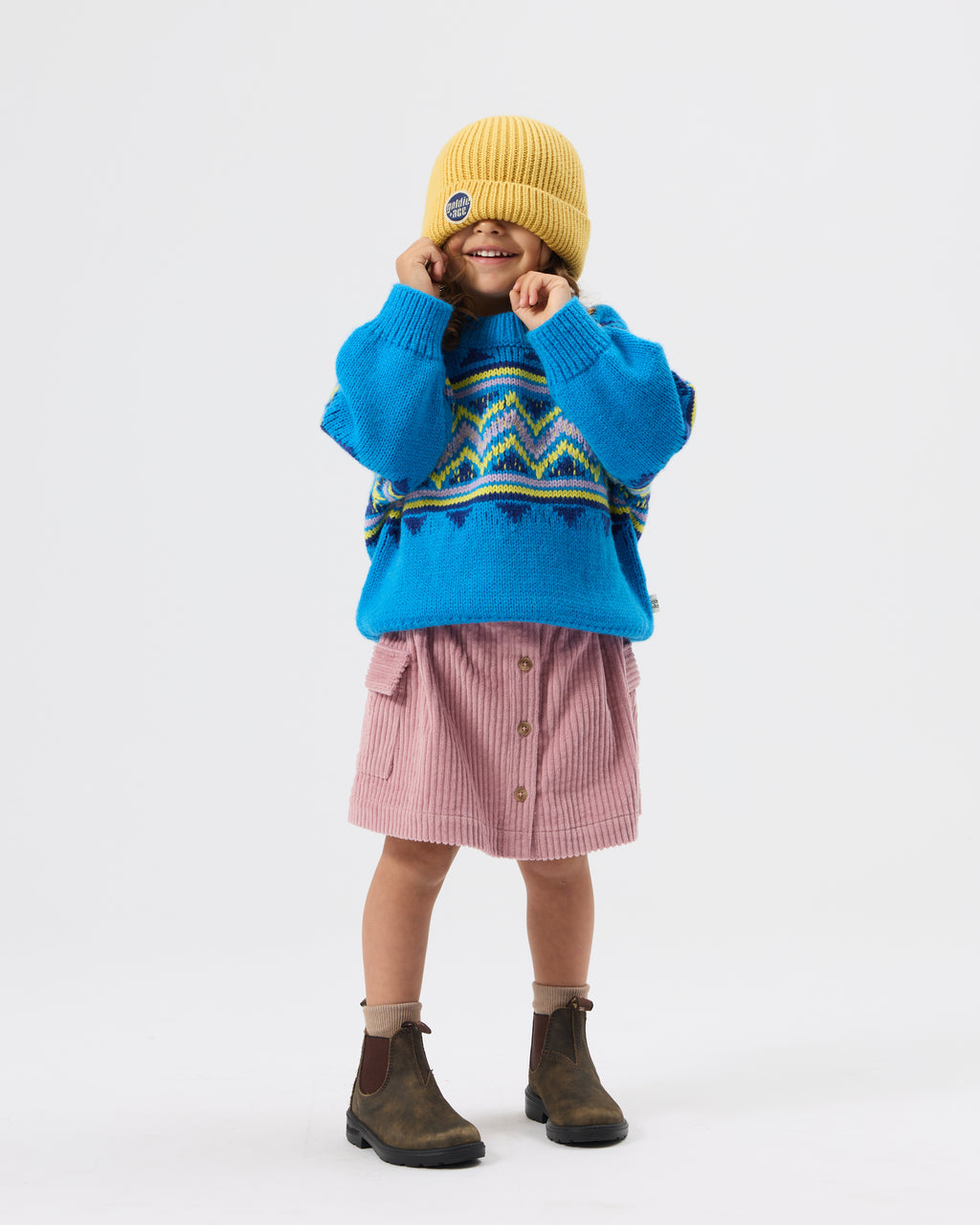 Corduroy Pocket Skirt Dusty Pink