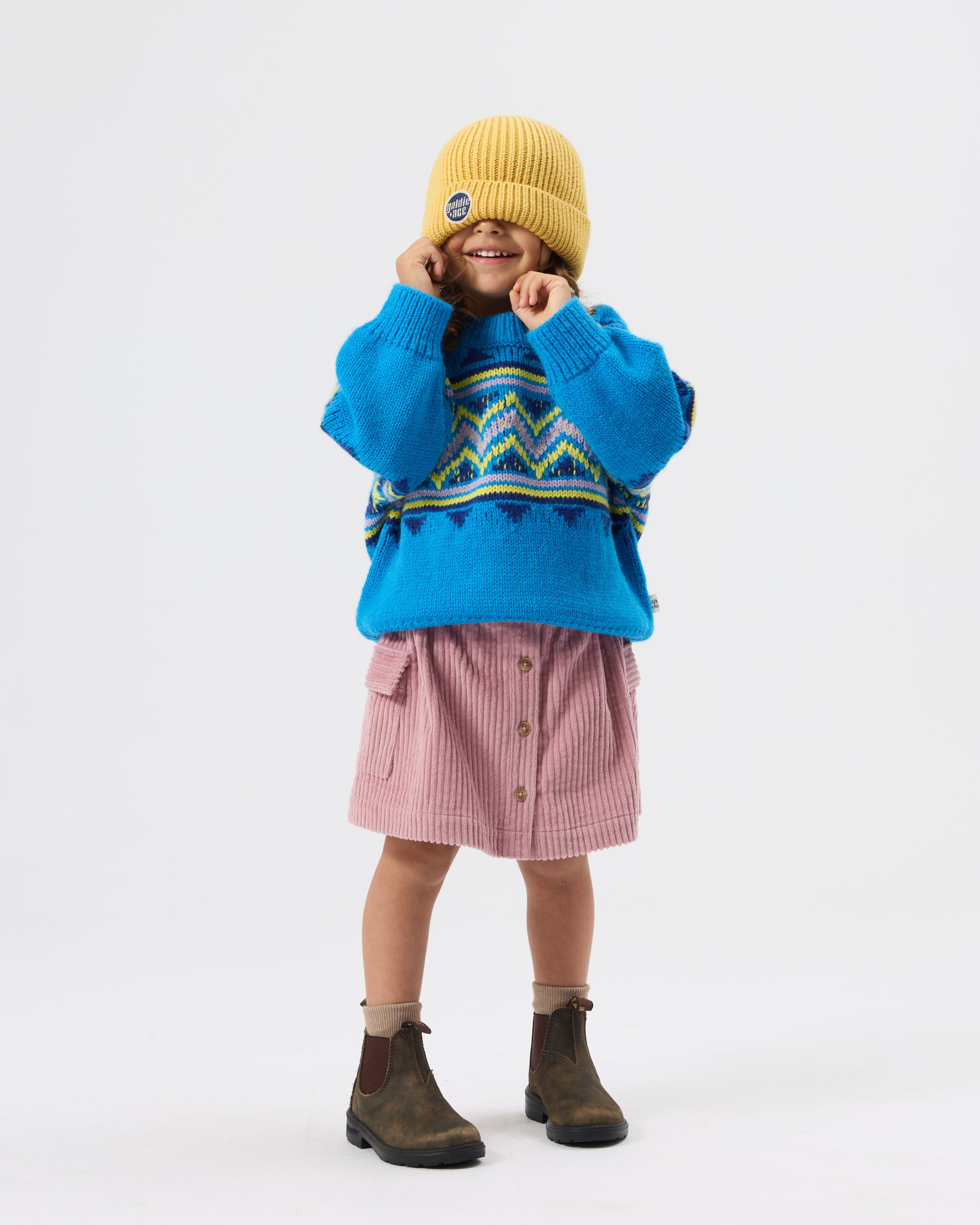 Corduroy Pocket Skirt Dusty Pink