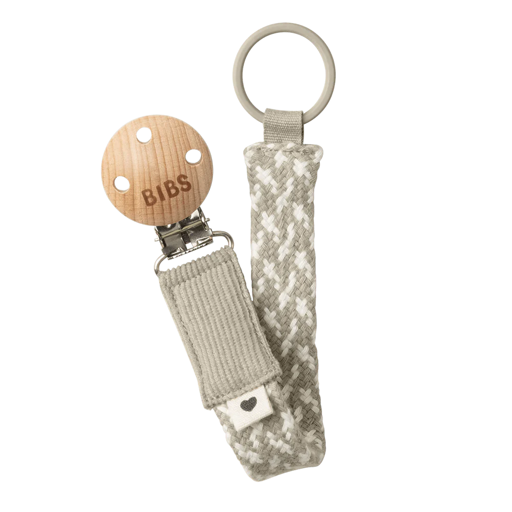 BIBS Pacifier Clip - Ivory/Sand