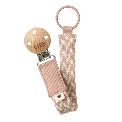 BIBS Pacifier Clip - Blush/Ivory
