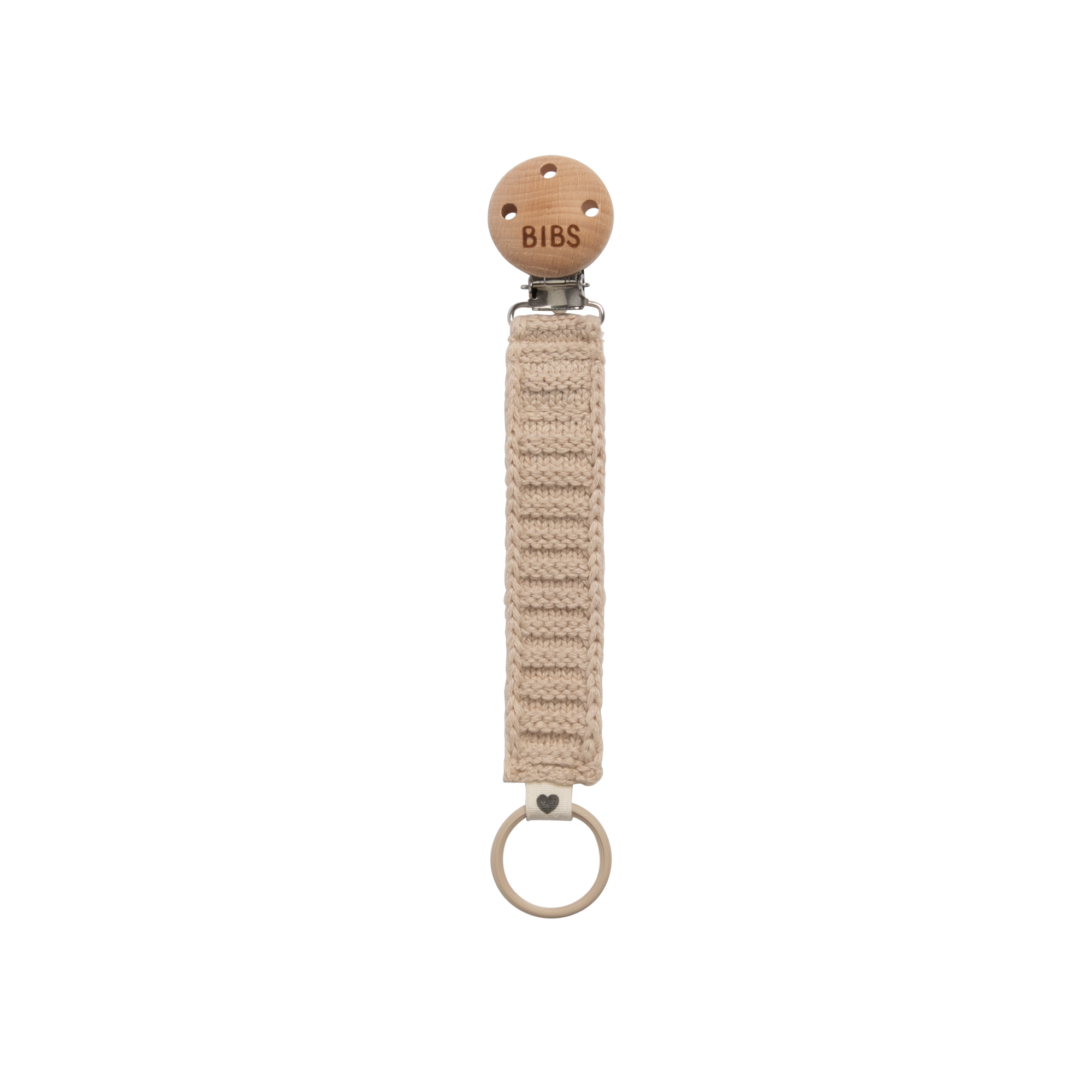 Knitted Pacifier Clip - Vanilla