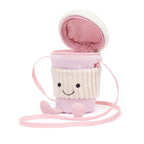 Jellycat Amuseables Bag - Coffee-To-Go Pink