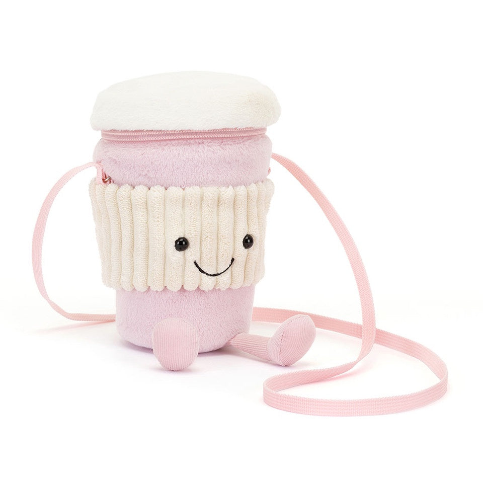 Jellycat Amuseables Bag - Coffee-To-Go Pink