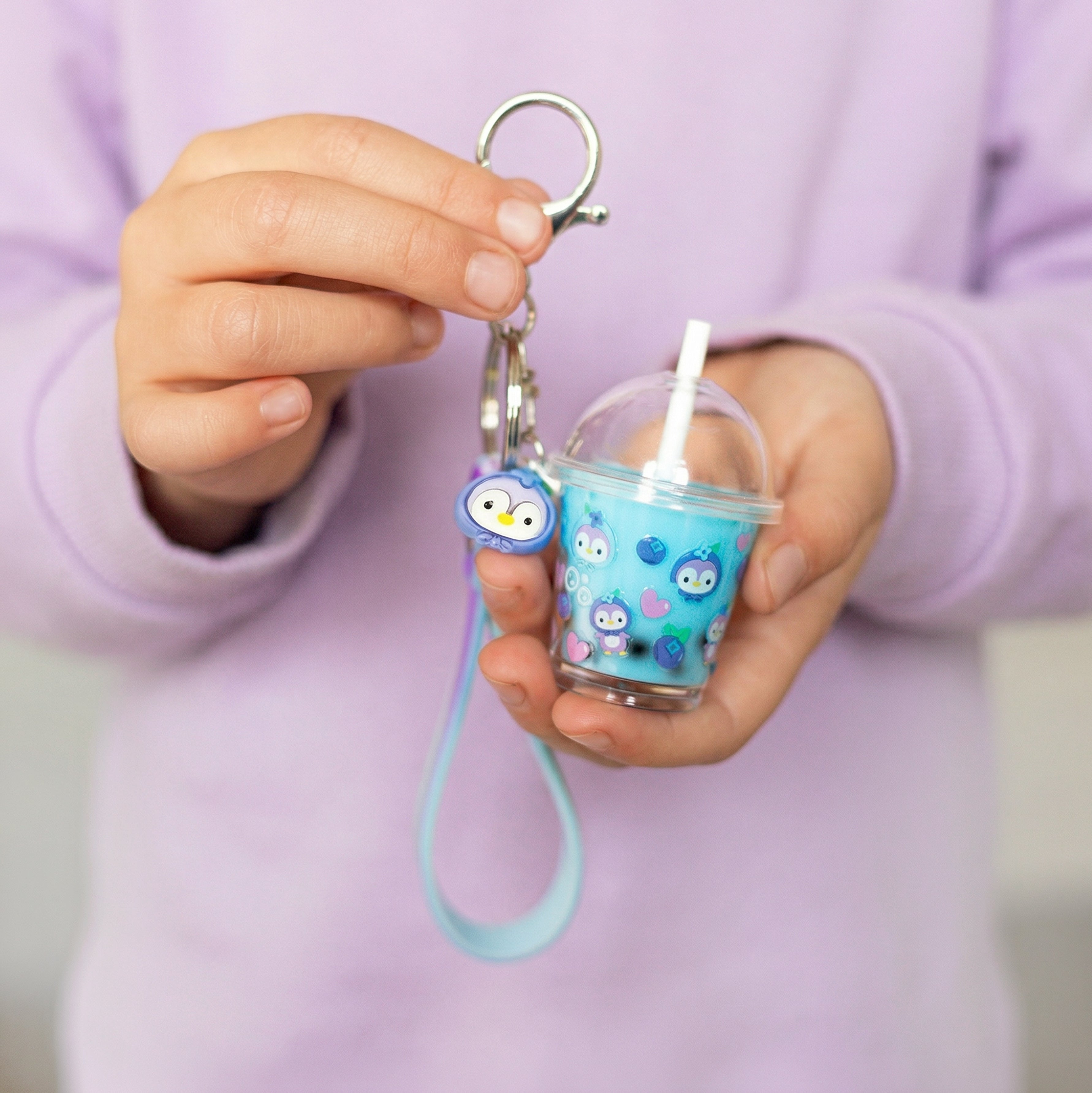 Bag Charm Kit - Blueberry Bubble Tea
