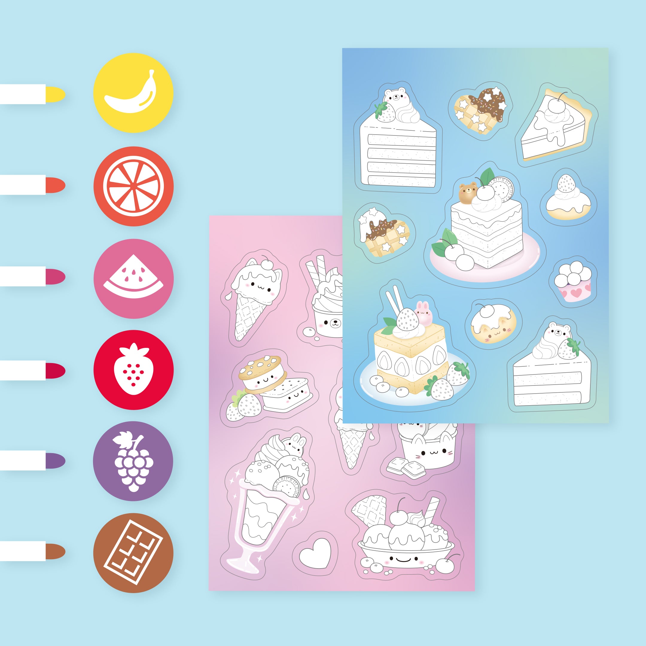 Scented Stacks of Stickers - Dreamy Desserts