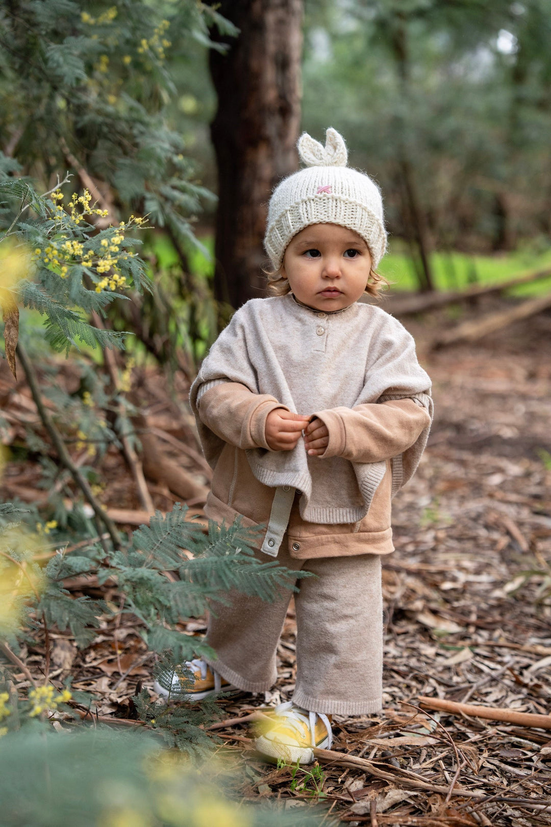 Acorn Cottontail Beanie - Cream