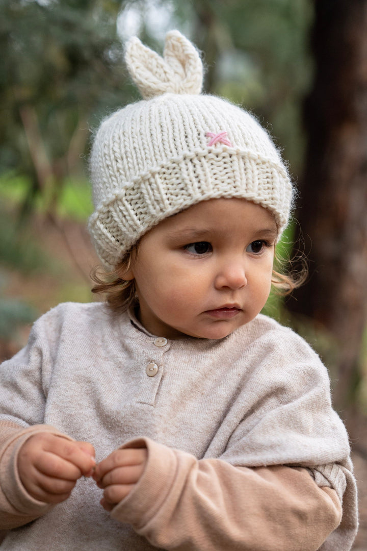 Acorn Cottontail Beanie - Cream