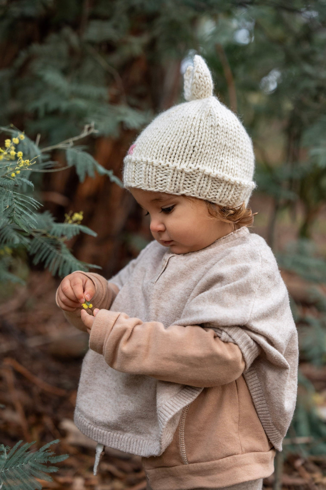 Acorn Cottontail Beanie - Cream