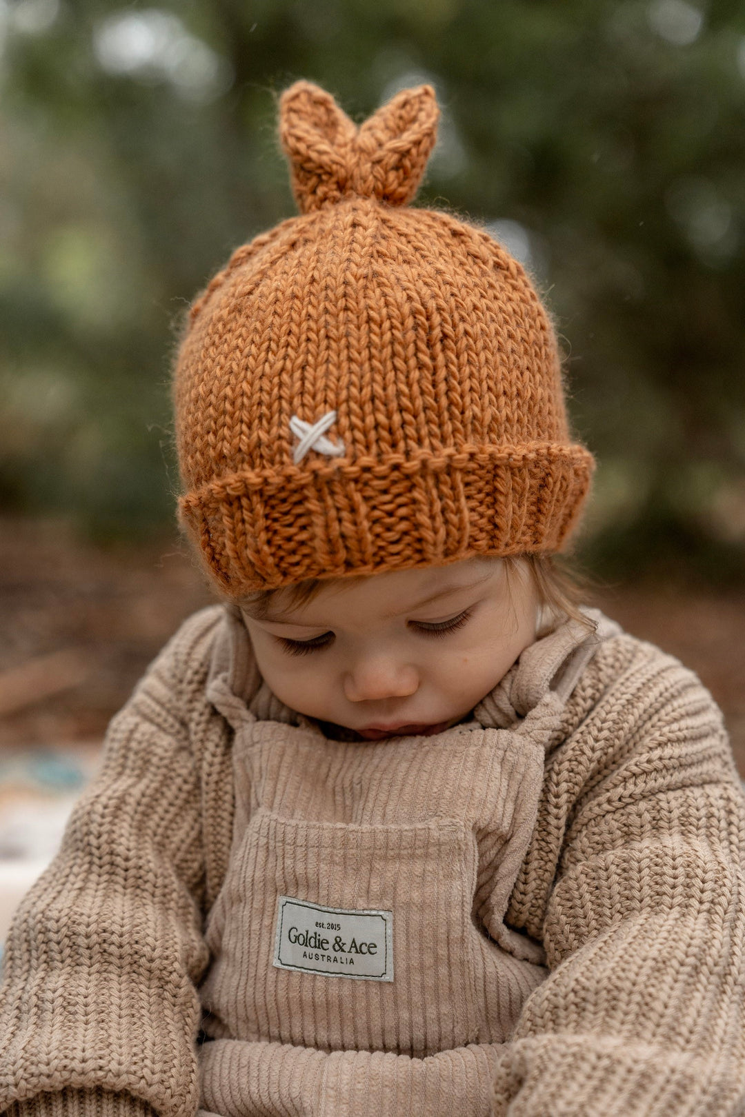 Acorn Cottontail Beanie - Caramel