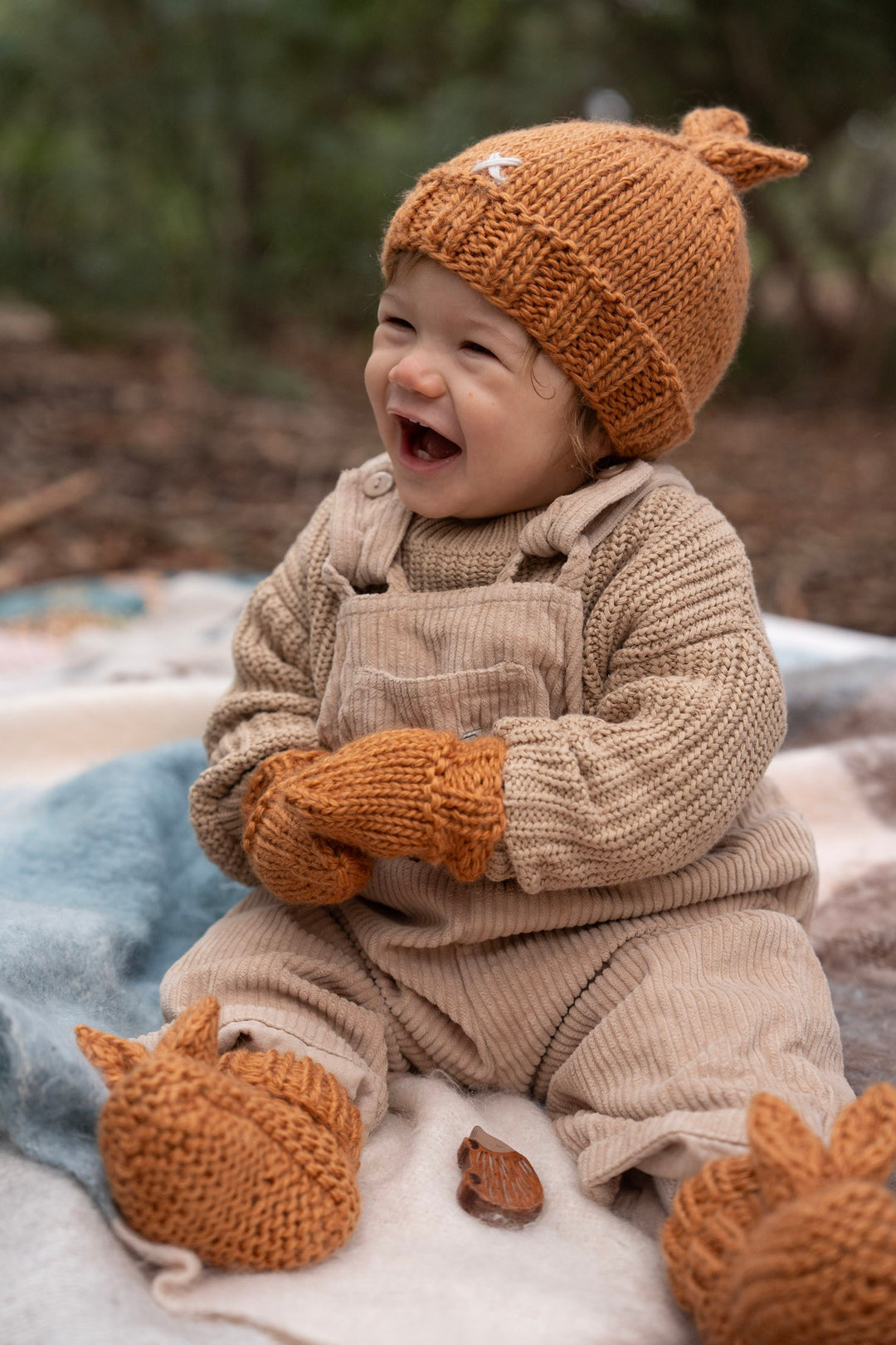 Acorn Cottontail Beanie - Caramel