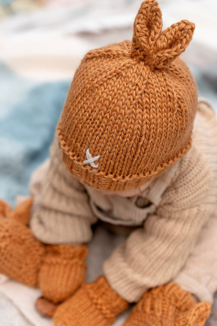 Acorn Cottontail Beanie - Caramel