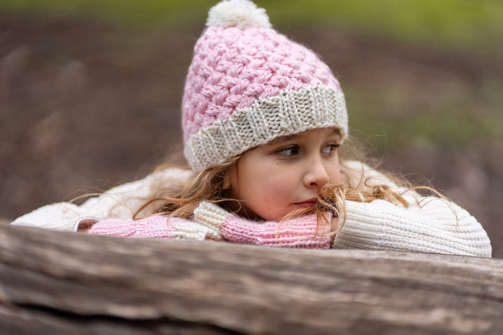 Acorn Ripples Beanie - Pink