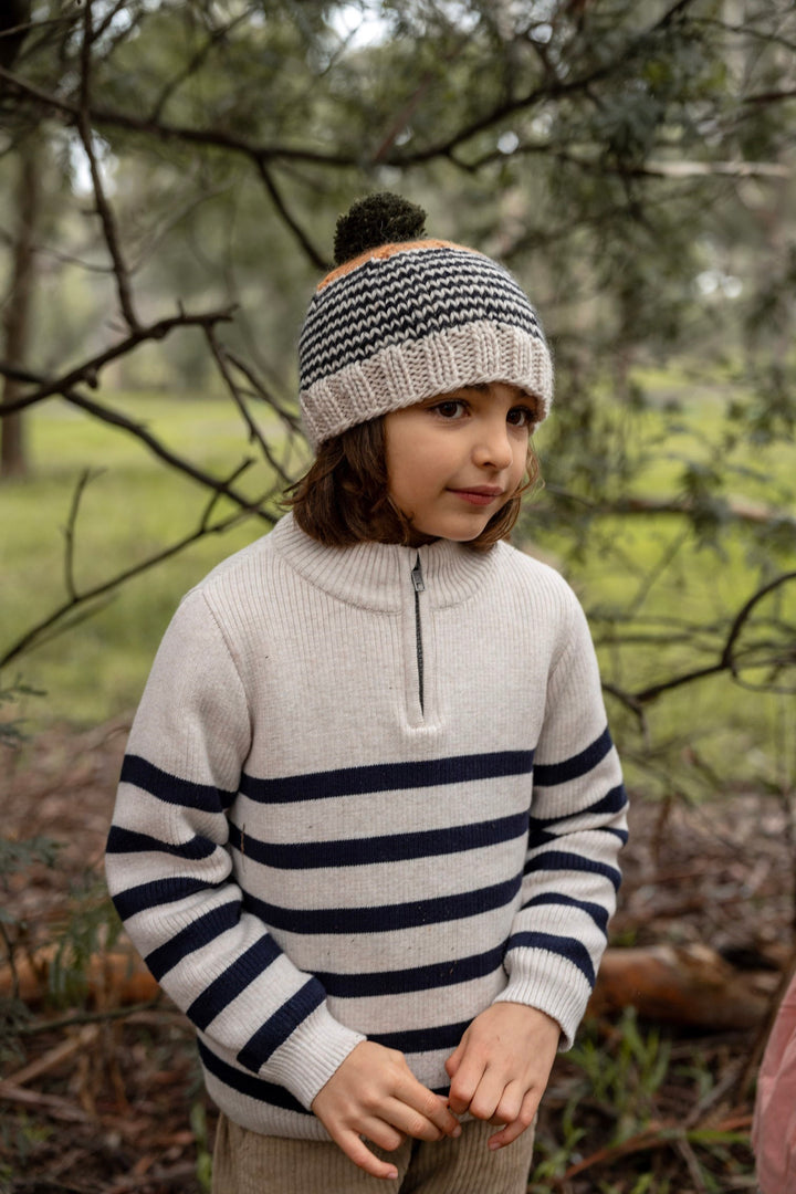 Acorn Horizon Beanie - Black Stripe