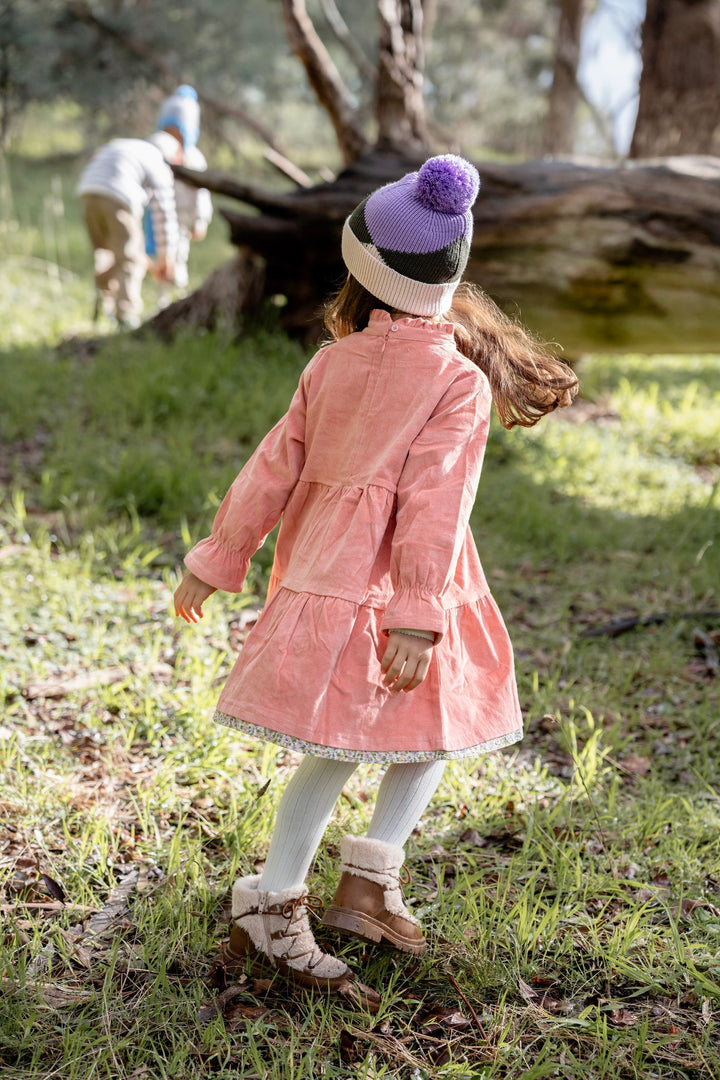 Acorn Hidden Valley Merino Beanie - Lilac