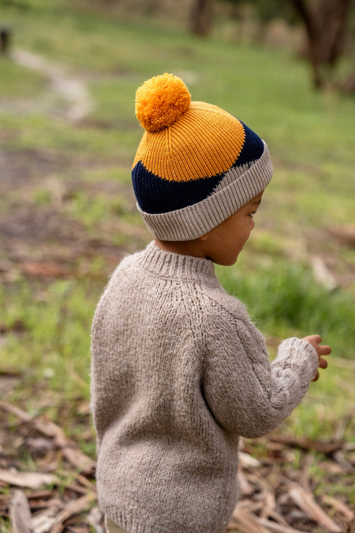 Acorn Hidden Valley Merino Beanie - Mustard