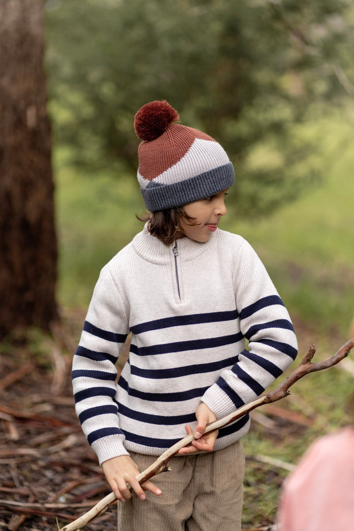 Acorn Hidden Valley Merino Beanie - Chestnut