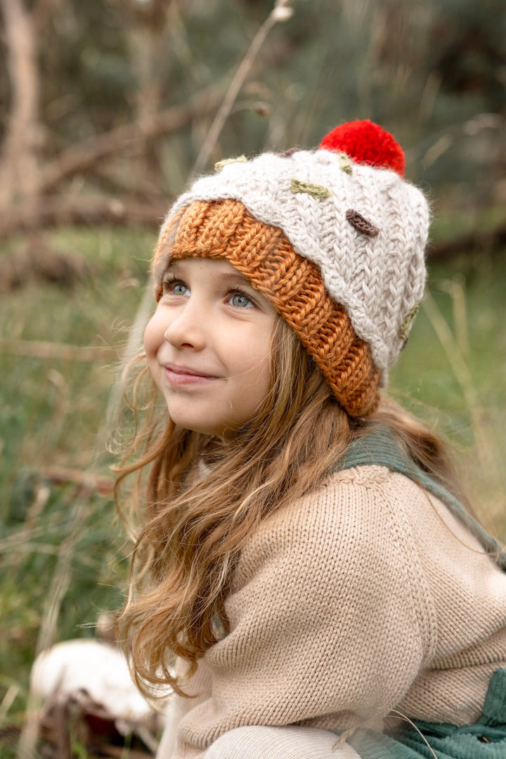 Acorn Cupcake Beanie - Green