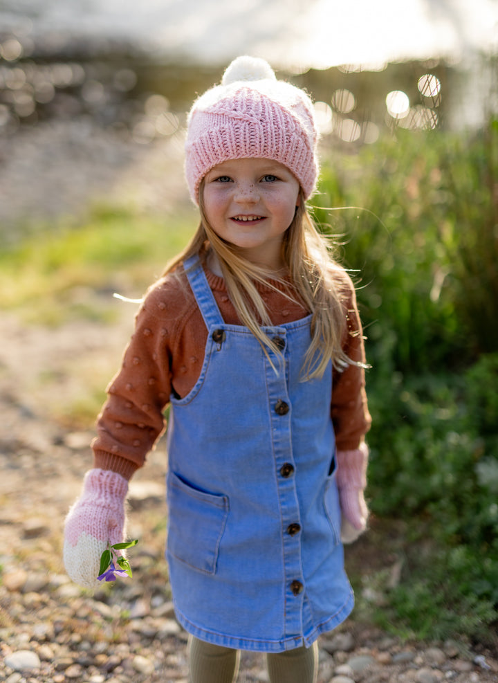 Acorn Mountain Top Beanie Pink