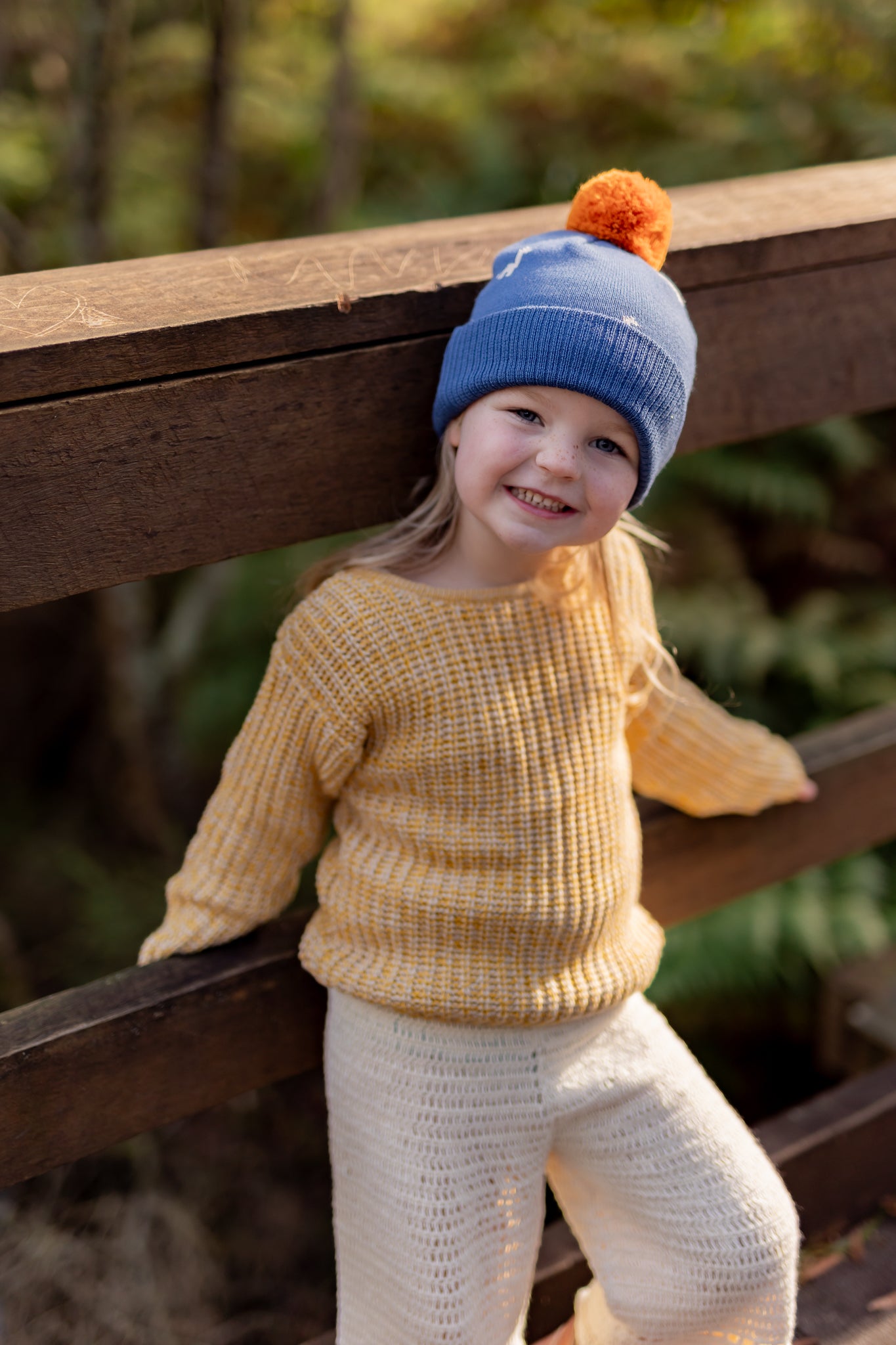 Acorn Brontosaurus Merino Beanie Blue