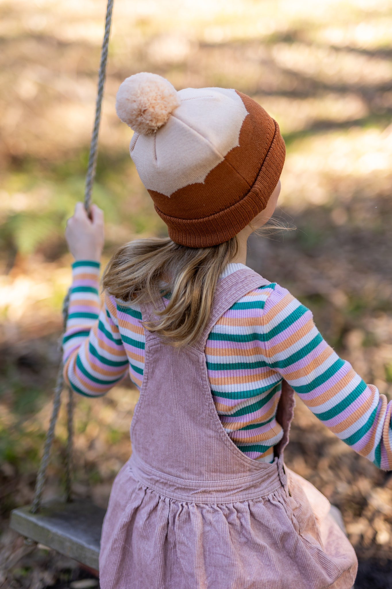 Acorn Scalloped Merino Beanie Caramel