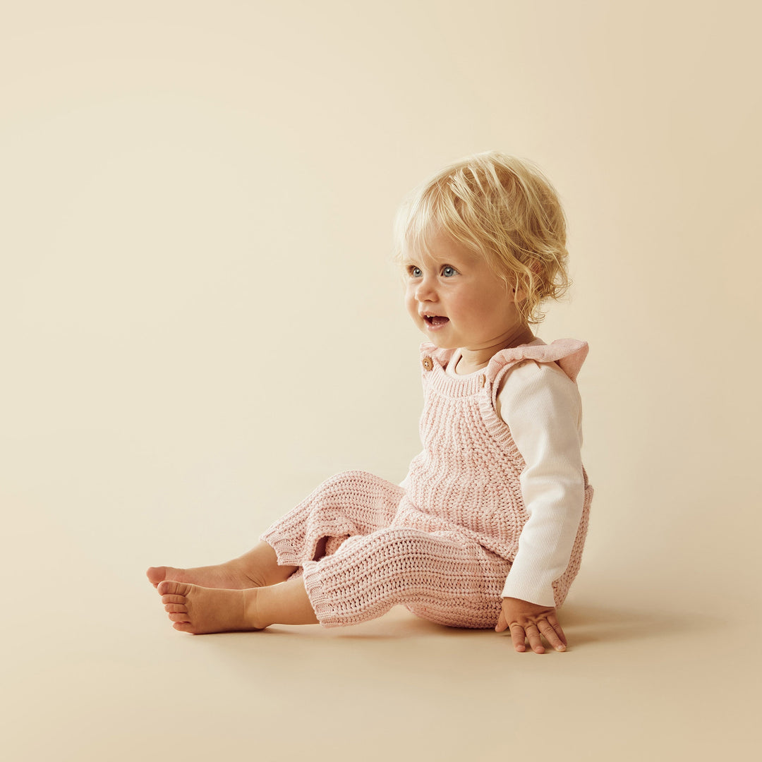 Wilson & Frenchy - Fairy Floss Organic Knitted Ruffle Overall