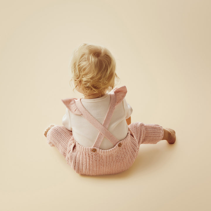 Wilson & Frenchy - Fairy Floss Organic Knitted Ruffle Overall